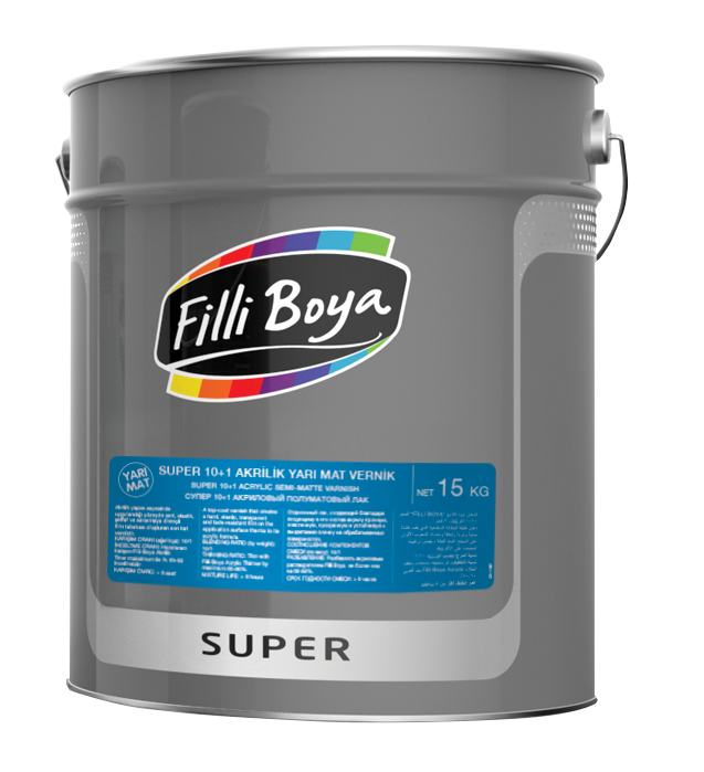 SUPER 10+1 ПОЛУМАТОВЫЙ АКРИЛОВЫЙ ЛАК 3.3кг